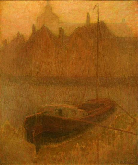 Henri Le Sidaner Boat on the Canal